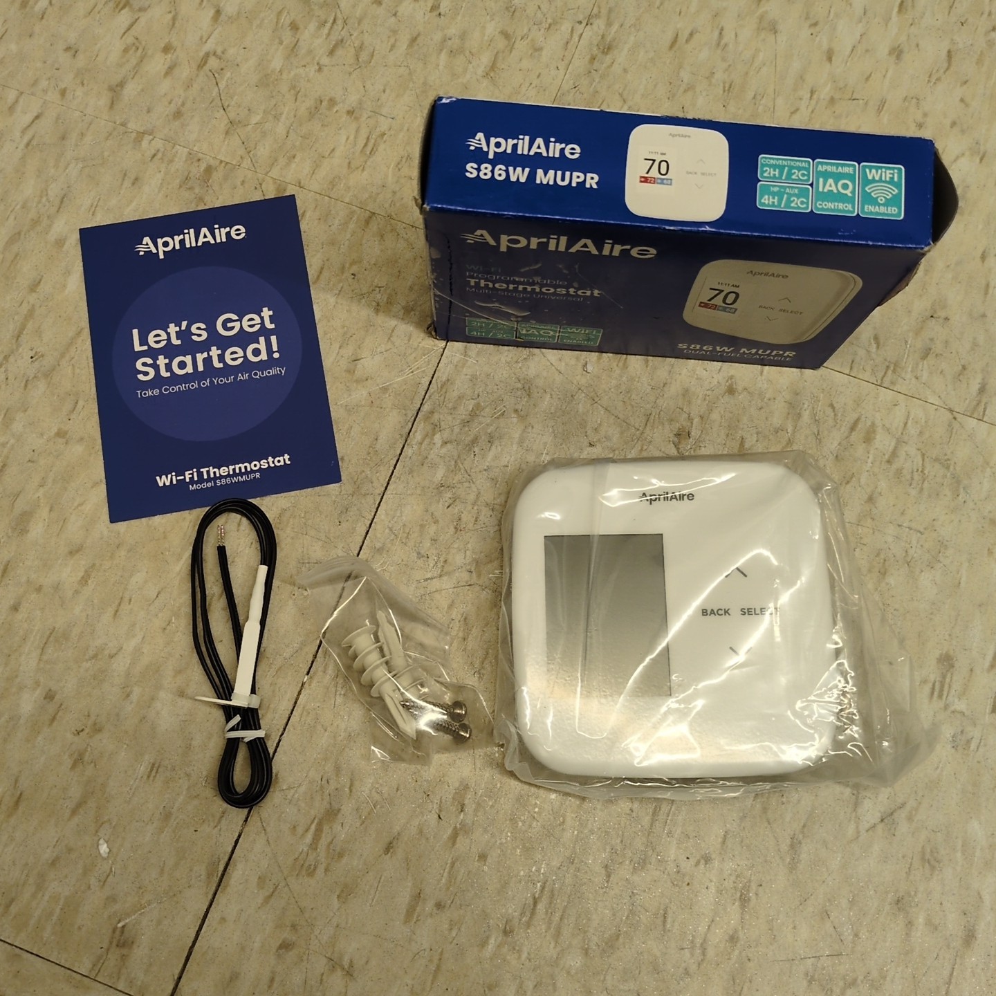 AprilAire RP-S86W MUPR Wi-Fi Thermostat Programmable 1/2″ Smart Control Energy..