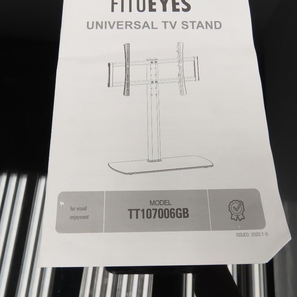 Fitueyes TT107006GB Universal Flat Screen Modern TV Stand Mount 32-70″