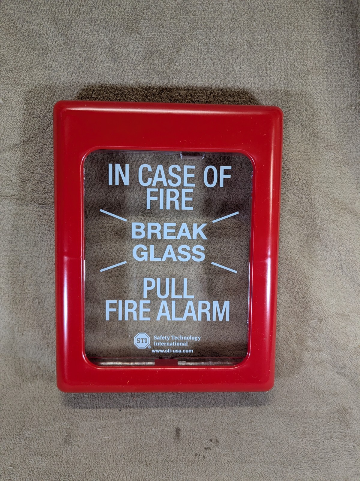 Safety Technology International STI-4100 Fire Alarm Break Glass Cover