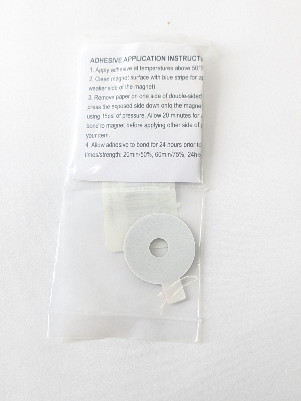 4PCS Mag-Mate Disc Magnet, 38.4lb Pull, Adhesive Back, Nickel Plated, 1″, N42