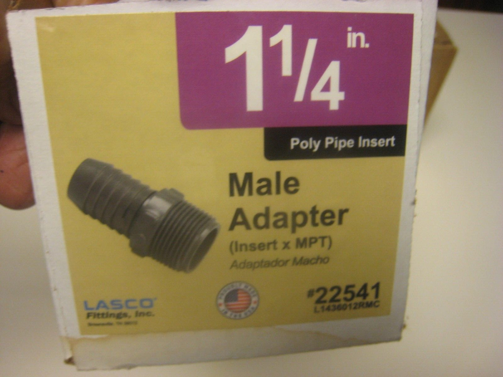 4 -LASCO 1- 1/4-inch x 1- 1/4-inch Schedule 80 PVC Insert/MPT ADAPTER 22541 USA