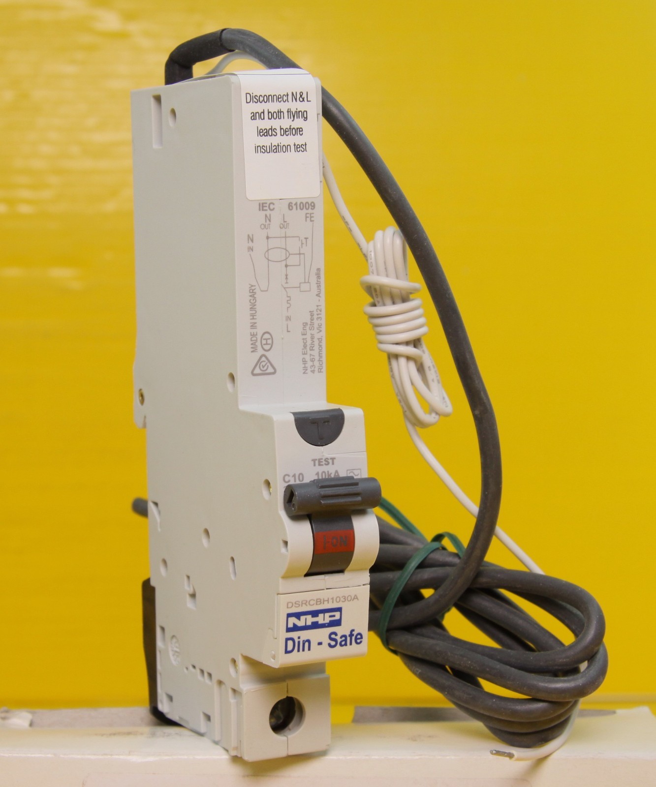(2 Pack) NHP DSRCBH1030A RCBO MCB/RCD , 10A , 1P+N , 10kA , C , 240VAC , Type A