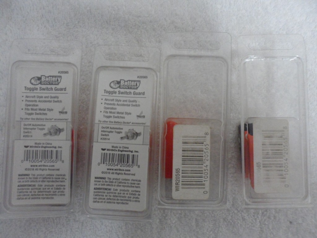 Lot of (4) BATTERY DOCTOR 20565 Toggle Switch Guard Cover, Switch Collar Mount