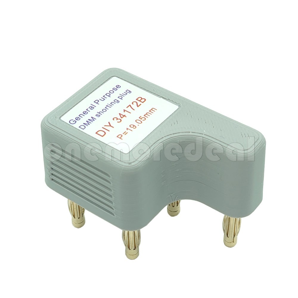 General Purpose DMM 4-Wire Shorting Plug DIY 34172B+19.05mm Pitch for Multimeter