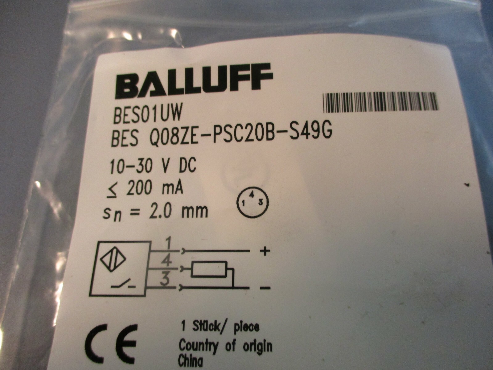 Balluff BES01UW Inductive Sensor 10-30 V DC NEW