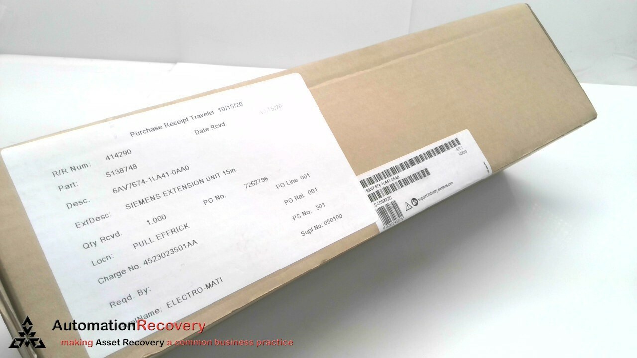 SIEMENS 6AV7674-1LA41-0AA0, HARDWIRED,15″ EXTENSION UNIT, NEW #287413