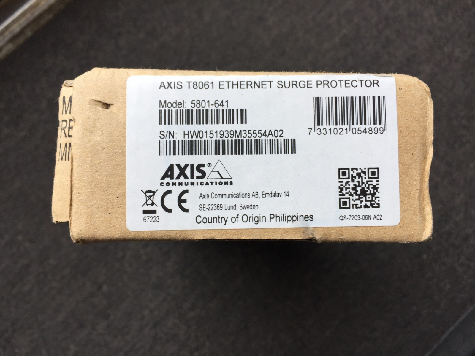 AXIS COMMUNICATION T8061, 5801-641, Ethernet Surge Protector, BRAND NEW