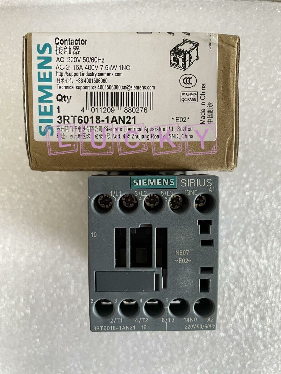 ONE NEW SIEMENS Contactor 3RT6018-1AN21 AC220V NEW IN BOX