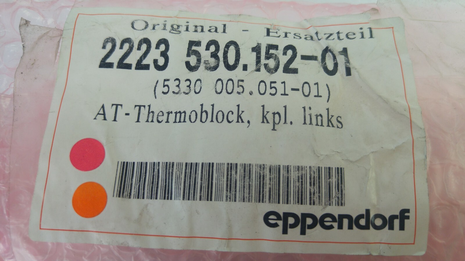 EPPENDORF AT-THERMOBLOCK 5330 005.051-01, 2223 530.152-01