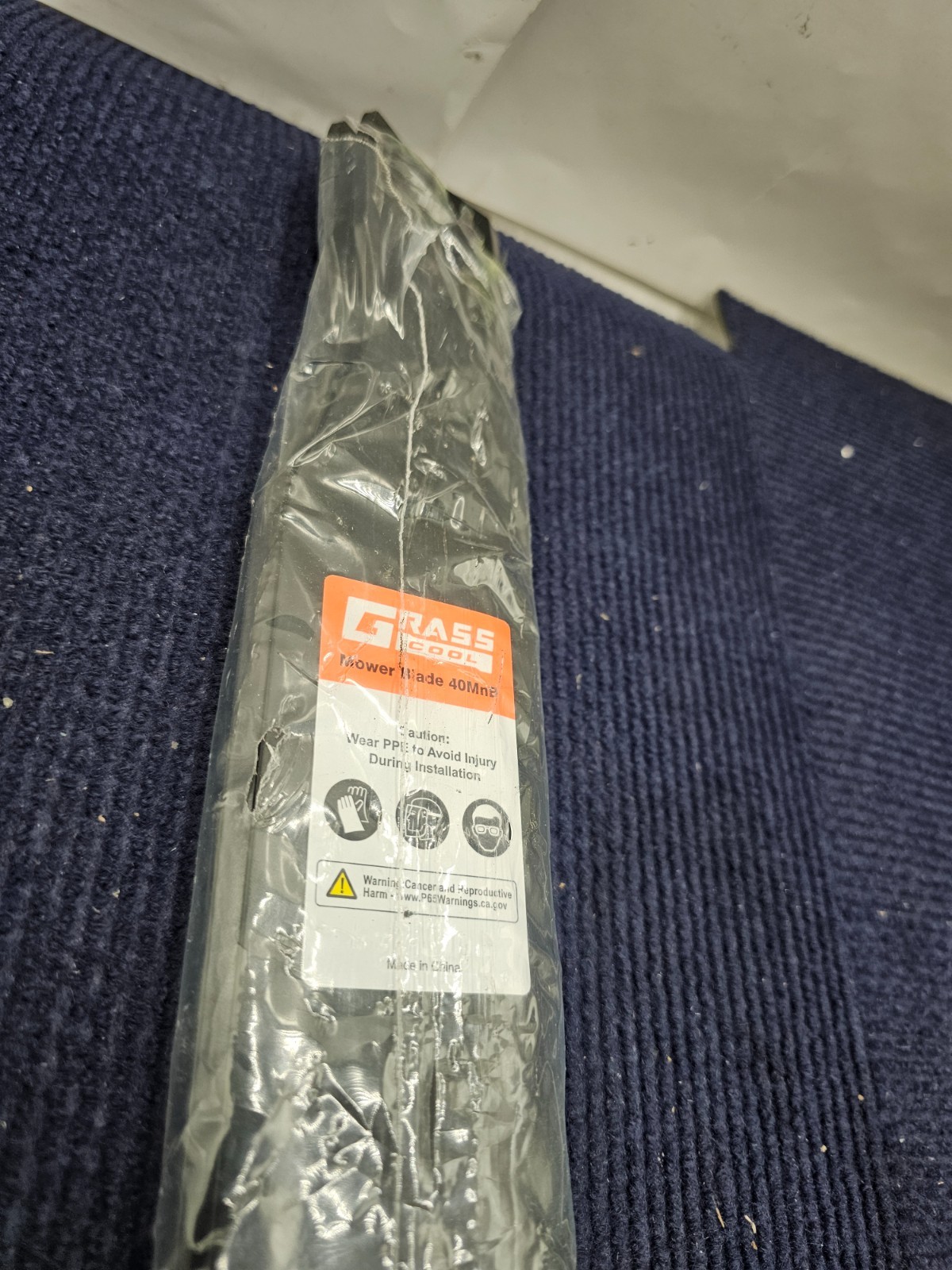 (QTY 2) GrassCool 40MnB Mower Blade 21″ Length Black Point Star Replacement