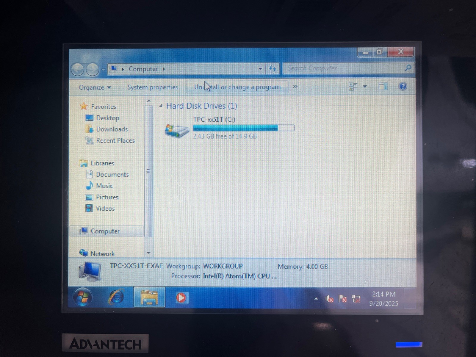 ADVANTECH COMPUTER TPC-651T, TPC-651T-E3AE