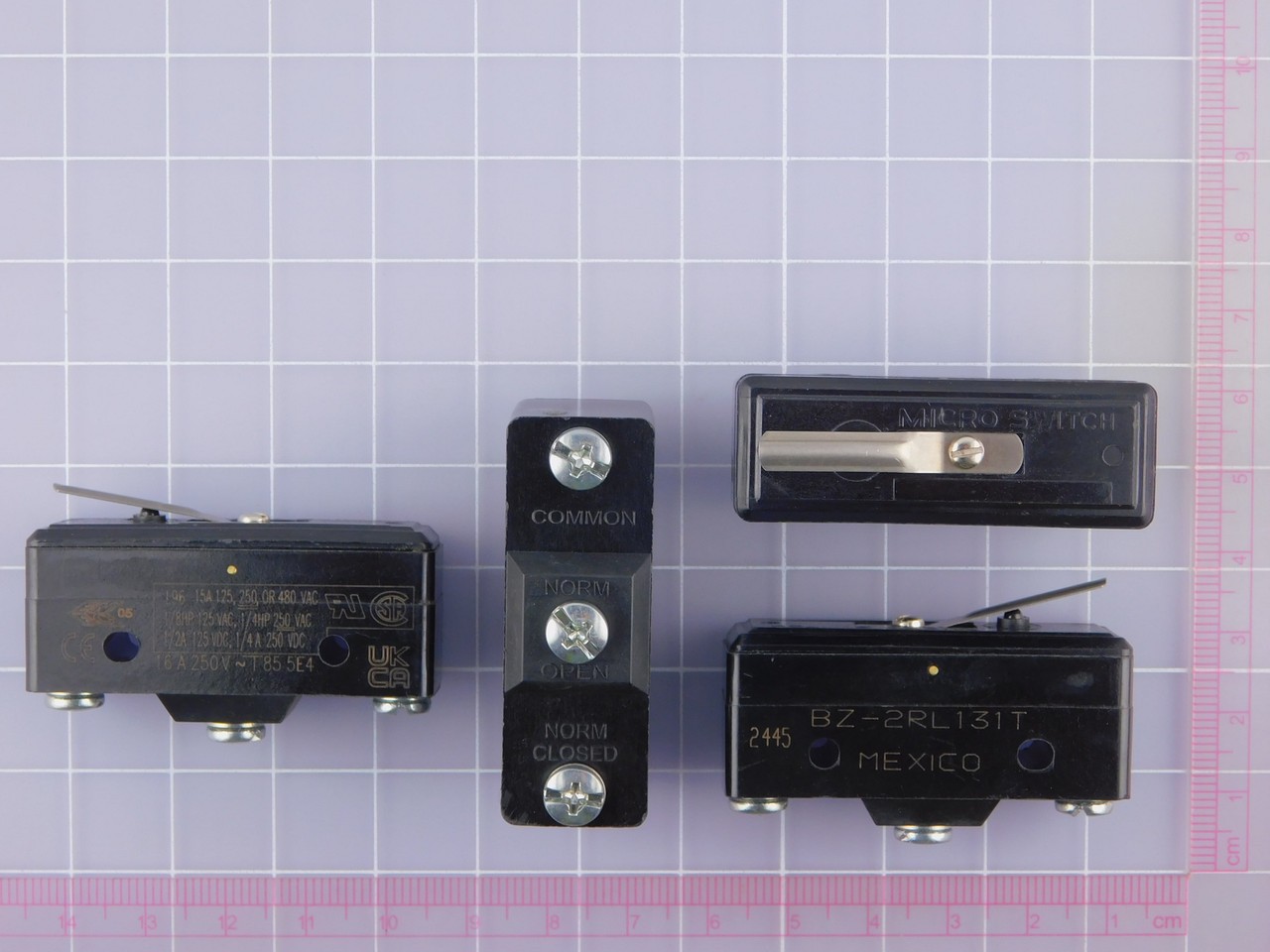 Lot of 7 HONEYWELL BZ-2RL131T Basic / Snap Action Switches LARGE BASICS