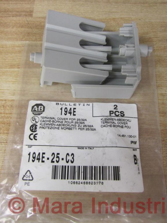 Allen Bradley 149E-25-C3 3 Pole Terminal Cover 149E25C3 (Pack of 2)