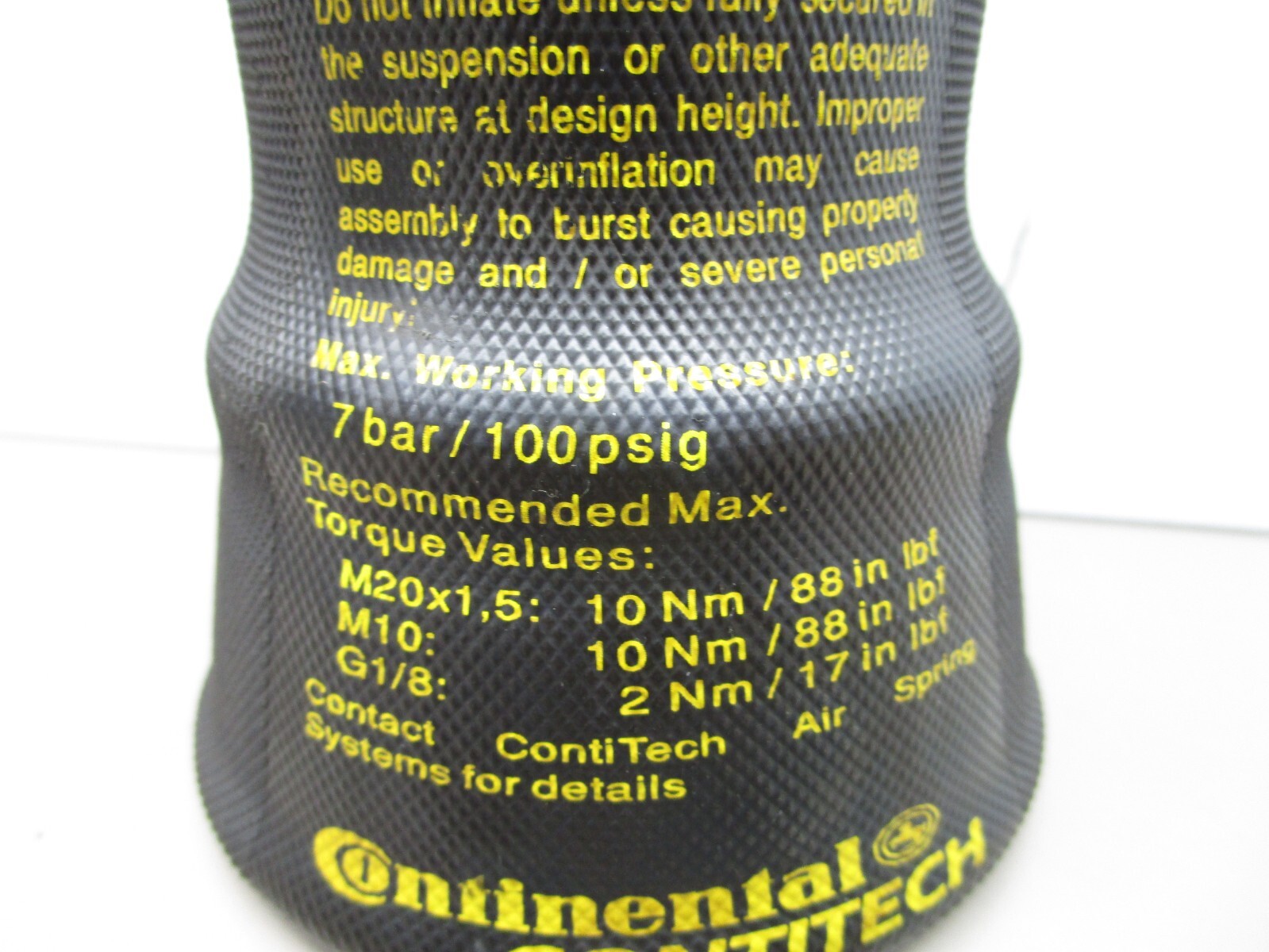 Continental Contitech SZ 45-8 Air Ride Seat Air Spring Bellows Bag