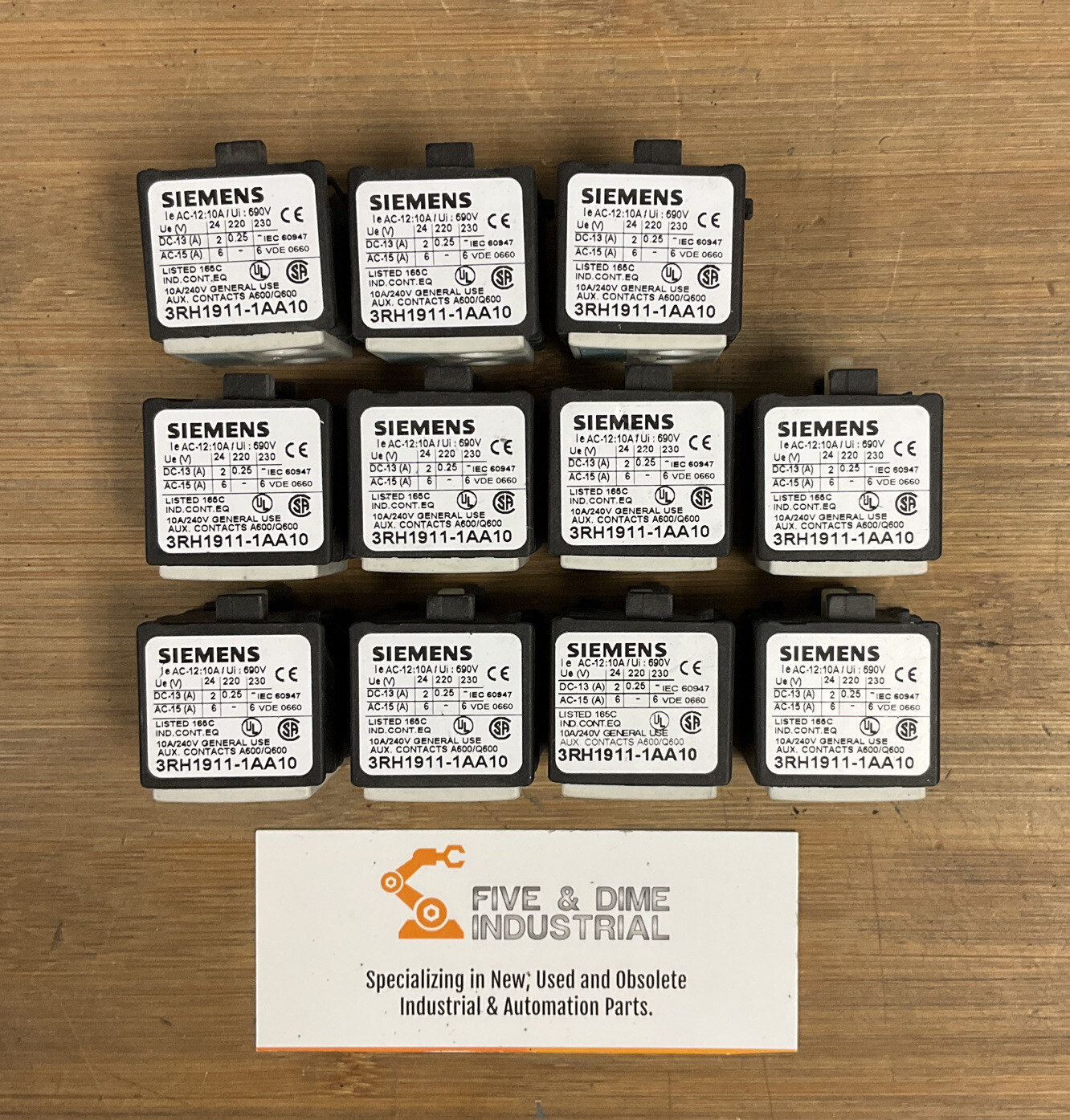 SIEMENS 3RH1911-1AA10 Lot of (11) New (GR138)