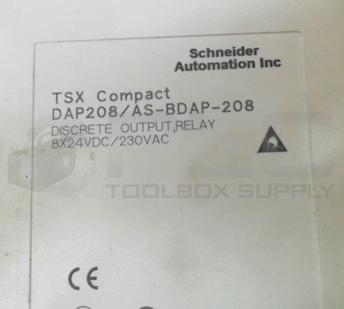SCHNEIDER AUTOMATION DAP 208/AS-BDAP-208 TSX COMPACT DISCRETE OUTPUT RELAY