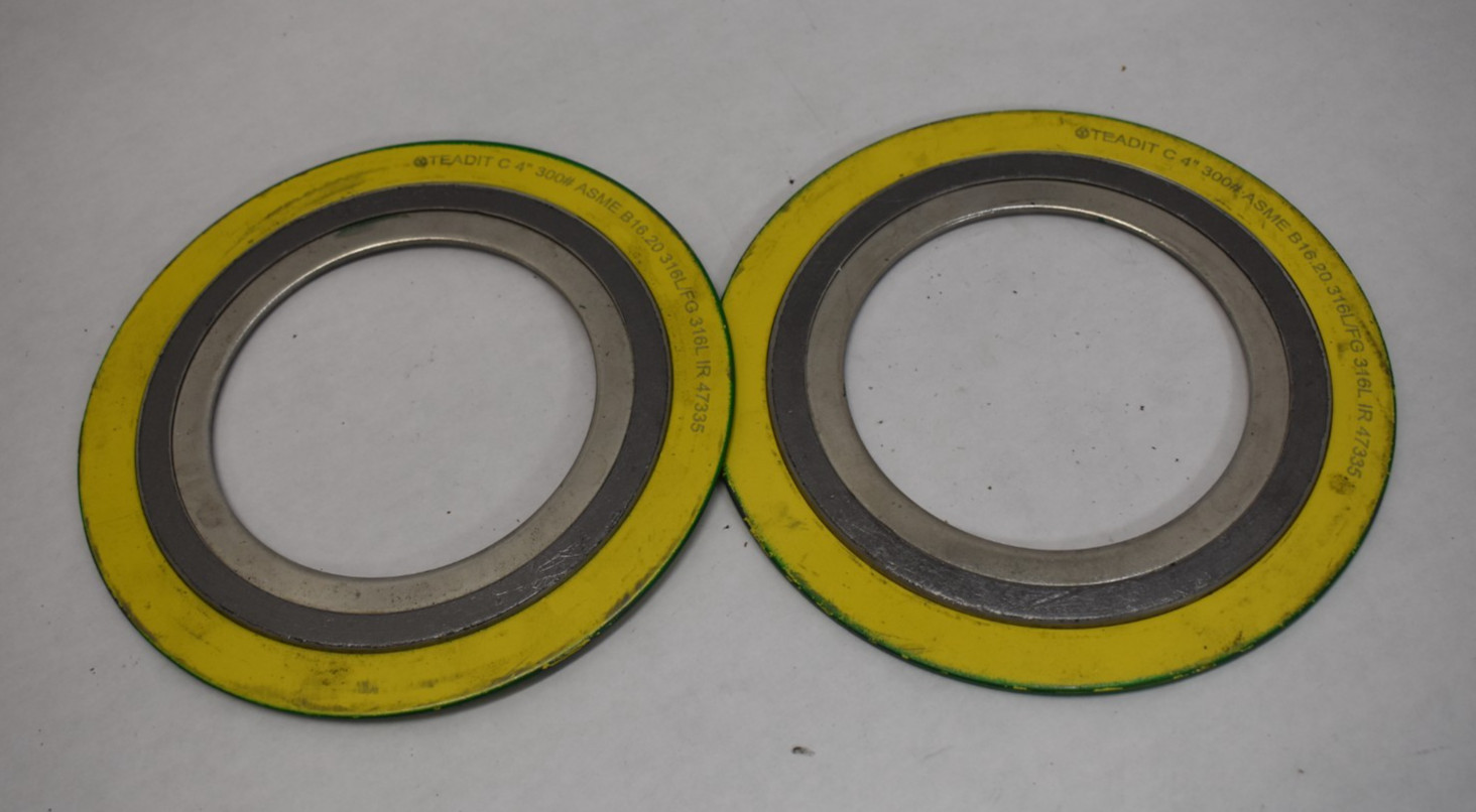 Teadit Spiral Wound Gasket ASME B16.20 316/FG 316L IR 4″ 300# 47335 2 Pack