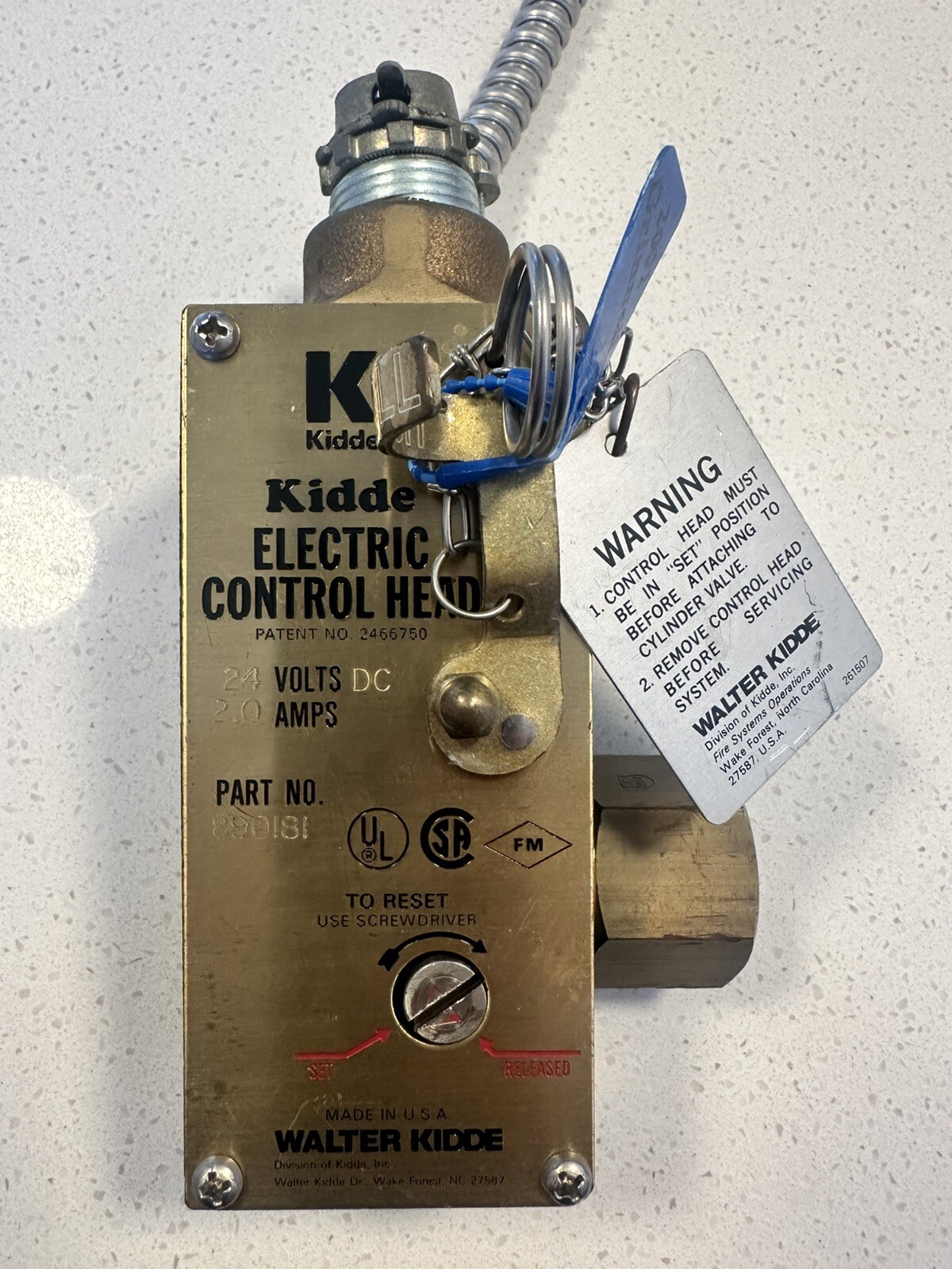 Kidde Fenwal 890181 Electric Control Head WK-890181-000 – CO2 Clean Agent Fire