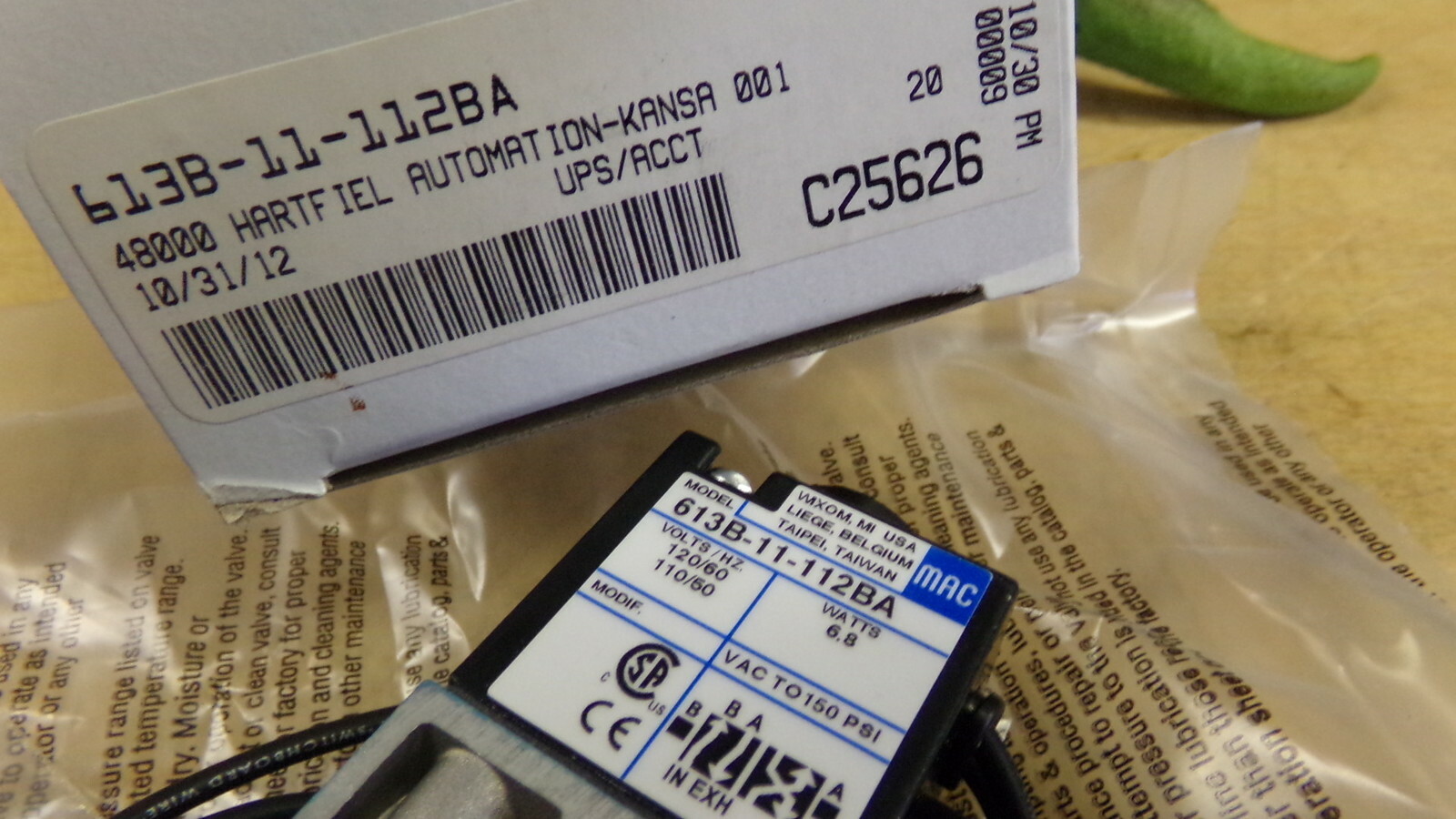 MAC Valves 613B-11-112BA *Free Shipping*