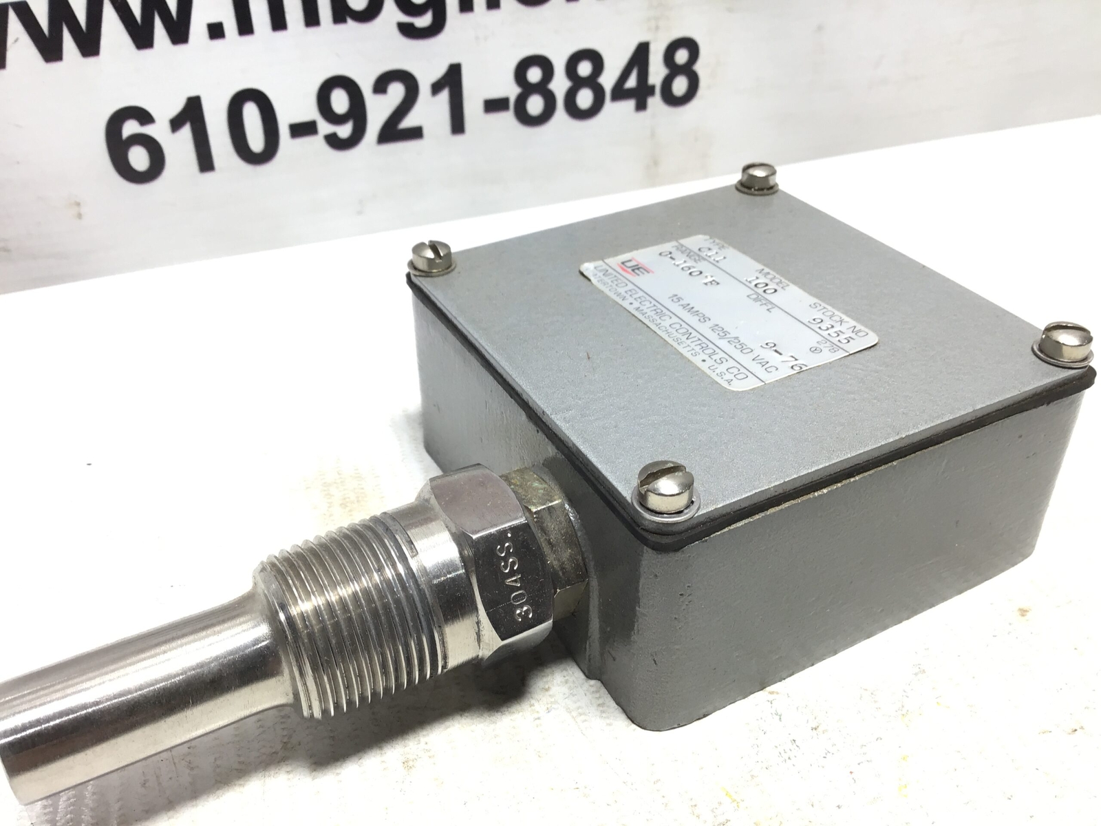 United Electric 100-C11 Pressure Switch 15 Amps UE 100c119355