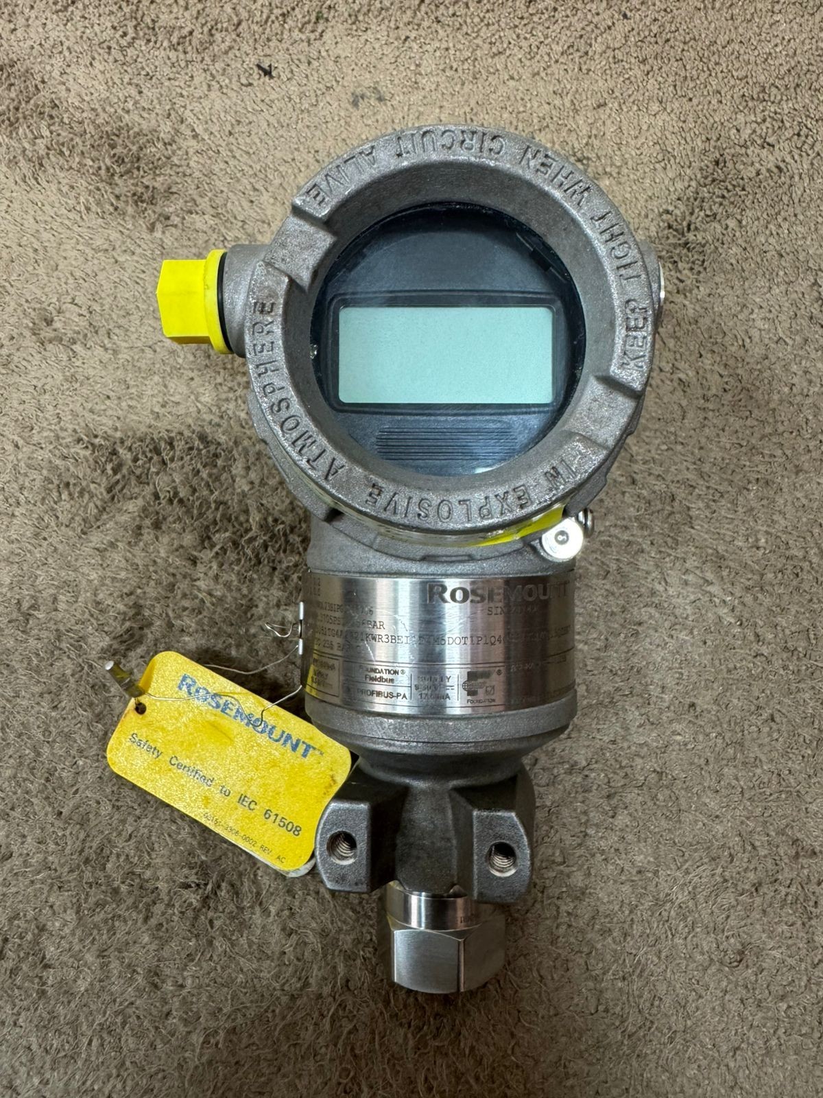 Rosemount / Pressure Transmitter / 3051TG4 / WP 3705PSI-256BAR / Cal. 0-235BAR G