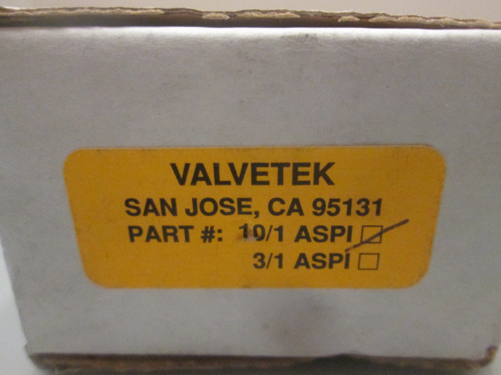 Valvetek Teflon Maniflold Block, 10/1 ASPI, New