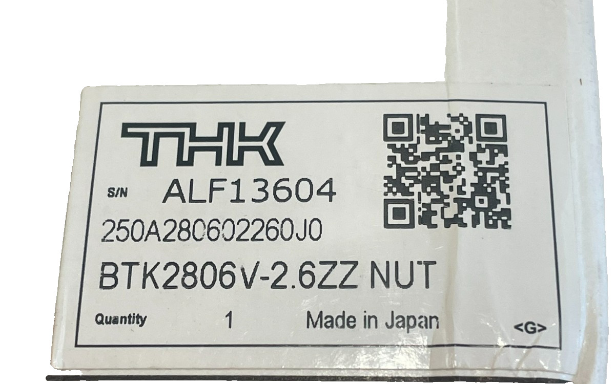 NEW THK BTK2806V-2.6ZZ BALL SCREW NUT BTK2806V26ZZ