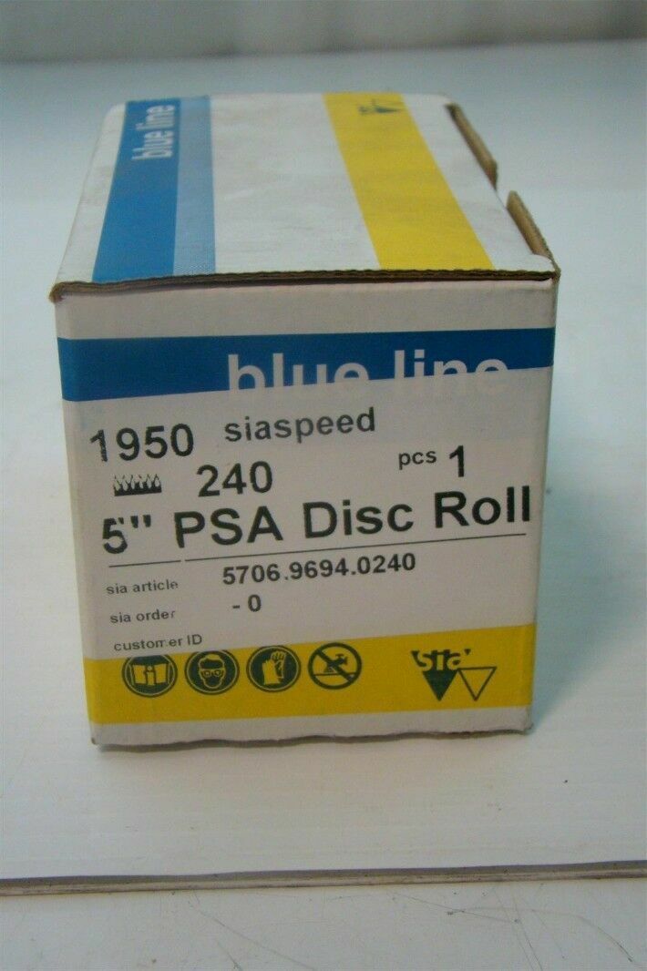 Sia Blue Line 1950 240 grit 5″ PSA Disc Roll 5706.9694.0240