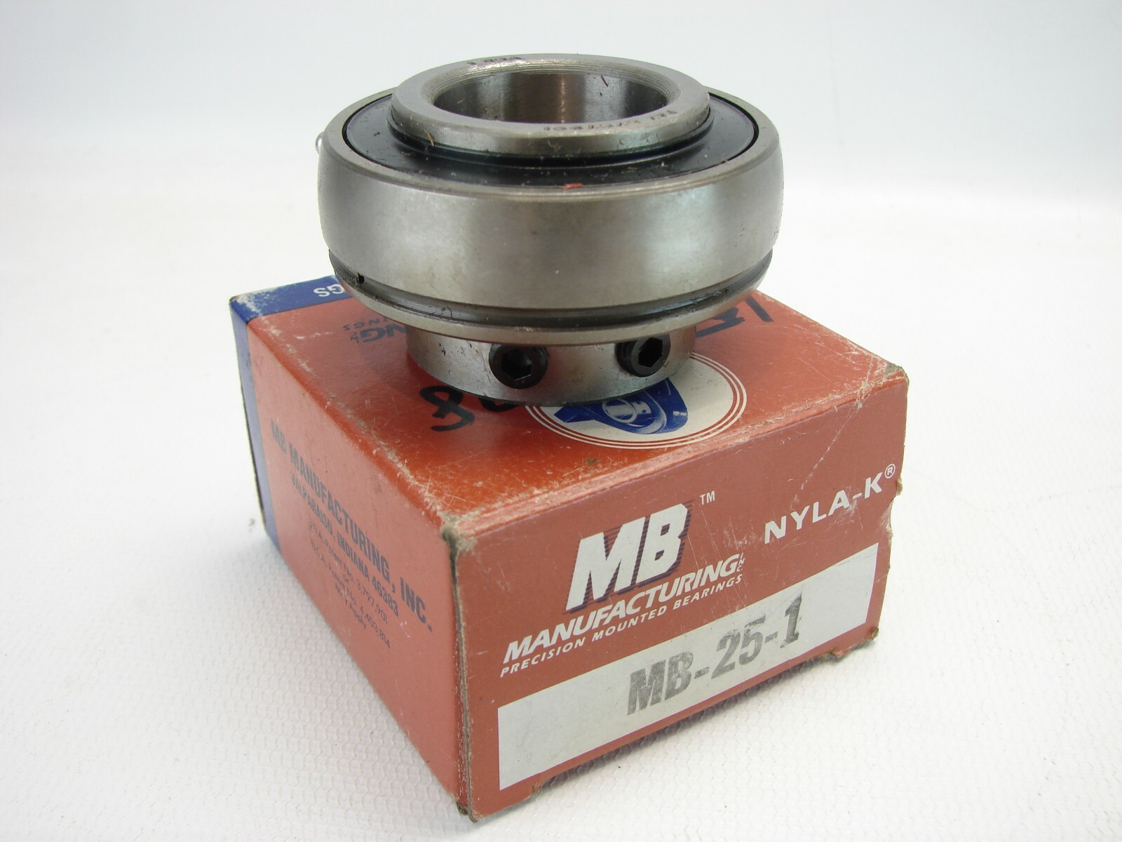 MB MFG, BALL BEARING INSERT MB25-1 Bore 1.000″ – 2.0472″ OD 1 7/32 Width (T86)