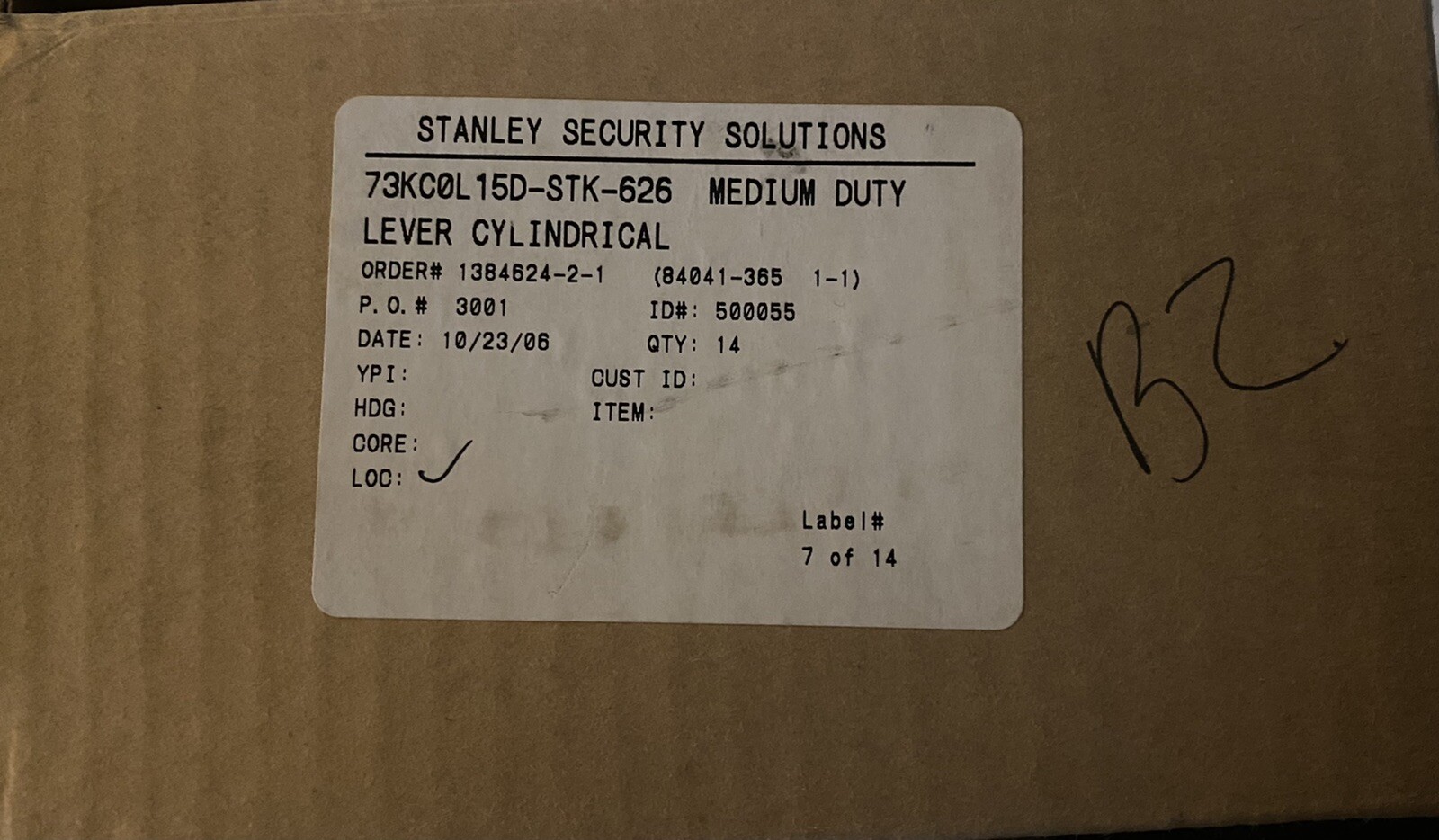Stanley Security 73KC0N15D-S3-626 Medium Duty Lever Brushed Nickel