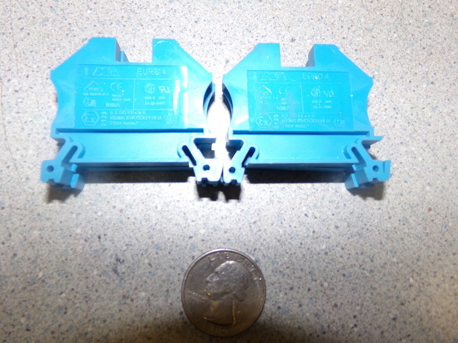 lot of 4 Terminal Blocks EN-60947-7-1 *FREE SHIPPING*