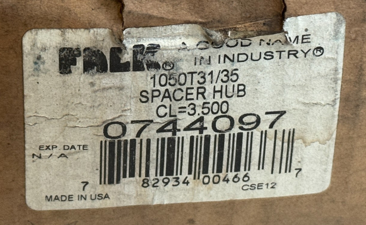 NEW IN BOX Falk 1050T31/35 Spacer Hub 3.500