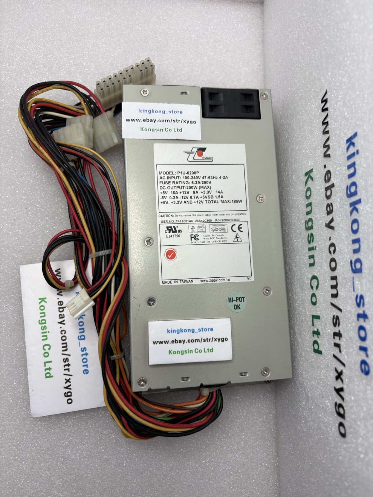 2000260043 ZIPPY P1U-6200P EMACS 2000260043 POWER SUPPLY for kingkong_store