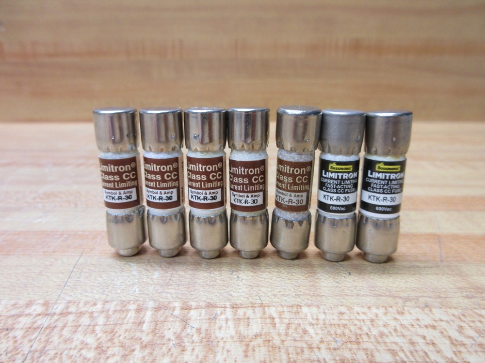Buss KTK-R-30 Bussmann Fuse Cross Ref 4XC28 (Pack of 7)