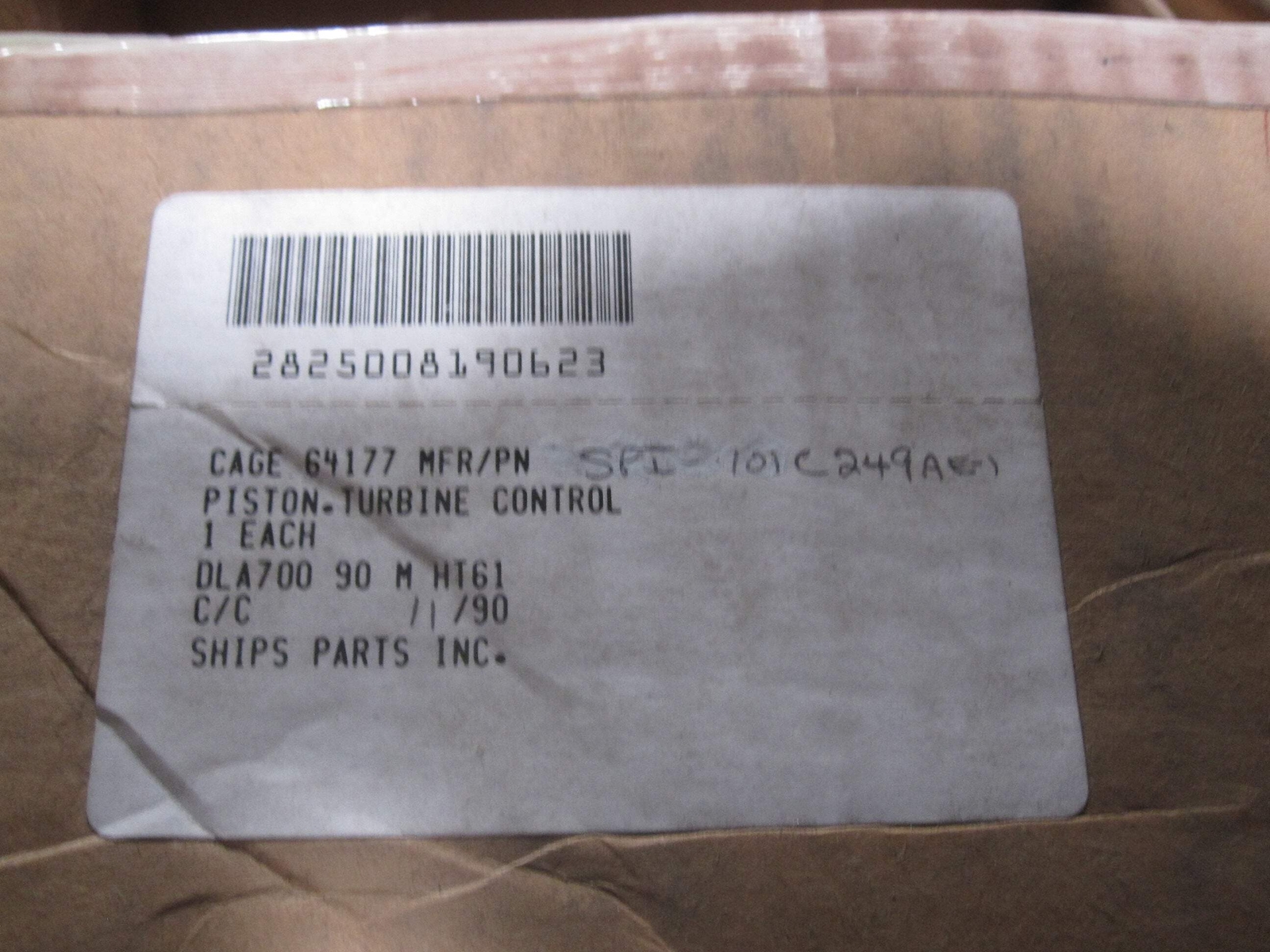 General Electric 101C249AE-1 Piston Turbine Control 2825-00-819-0623