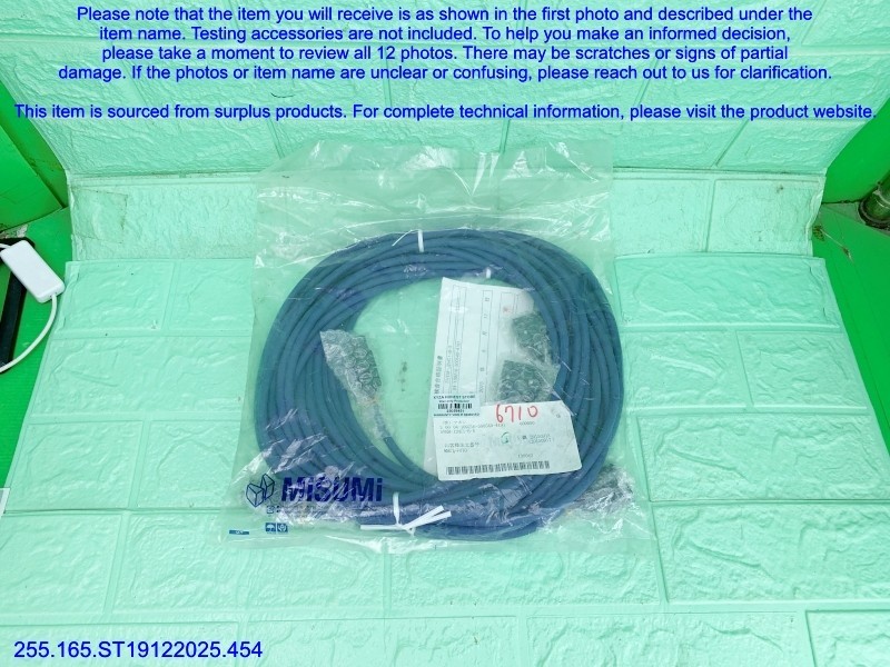 MISUMI SVEM-J2HC1-B-5 Encoder Cable as in photos, sn:9451, DHL