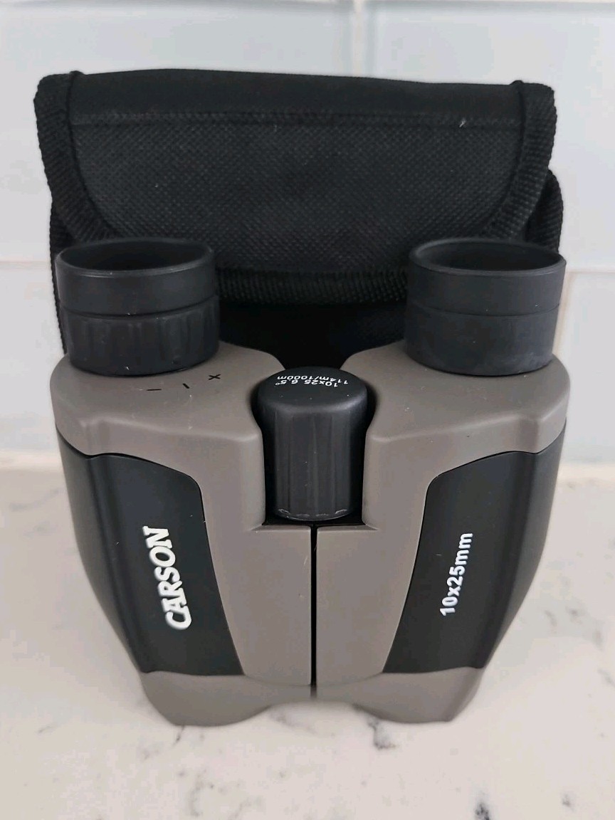Carson Jd-025 Compact Binocular, 10 X 25 Magnification, Bk-7 Prism, 342 Ft