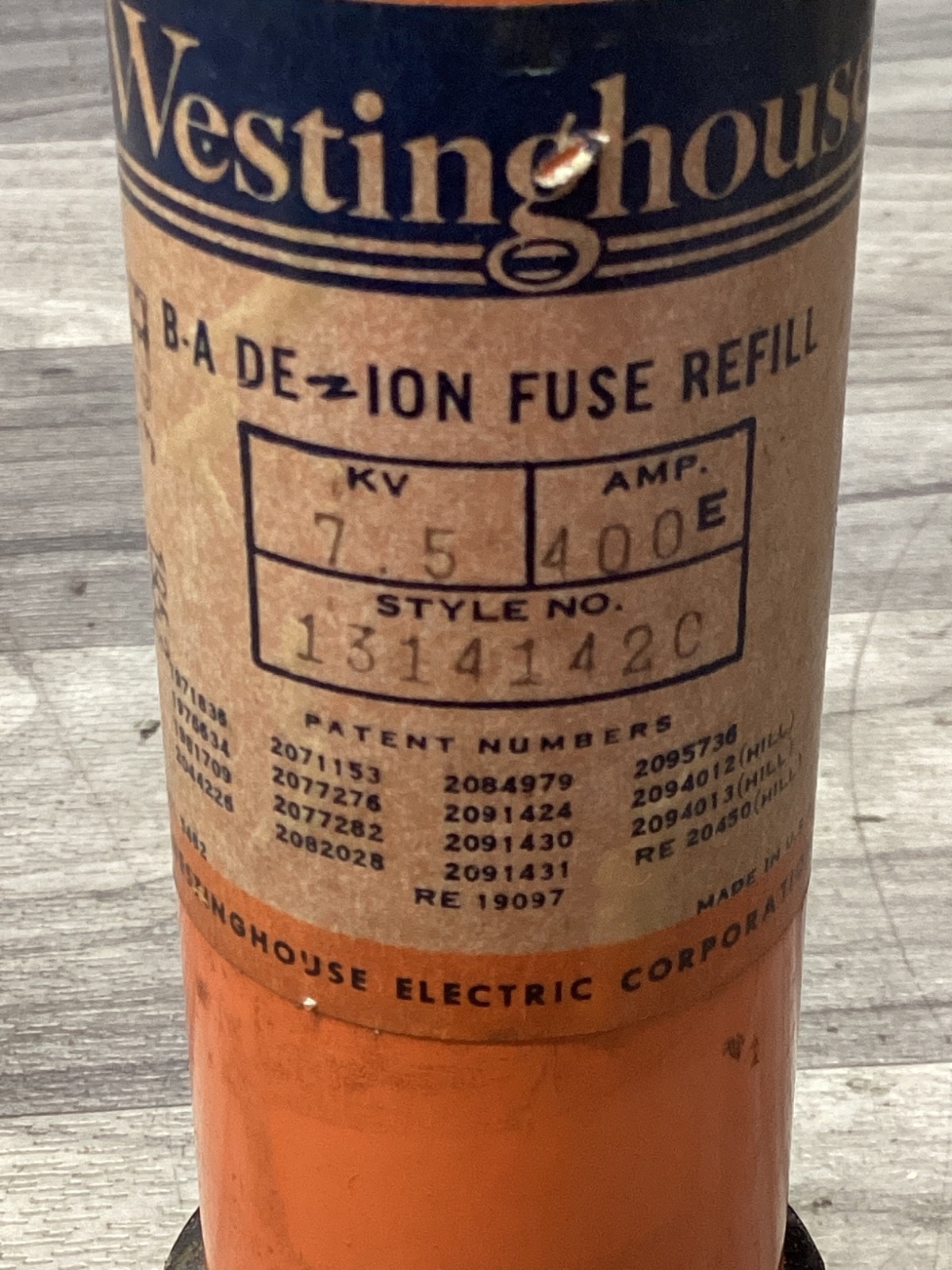WESTINGHOUSE 1314142C BORIC ACID FUSE #111N153