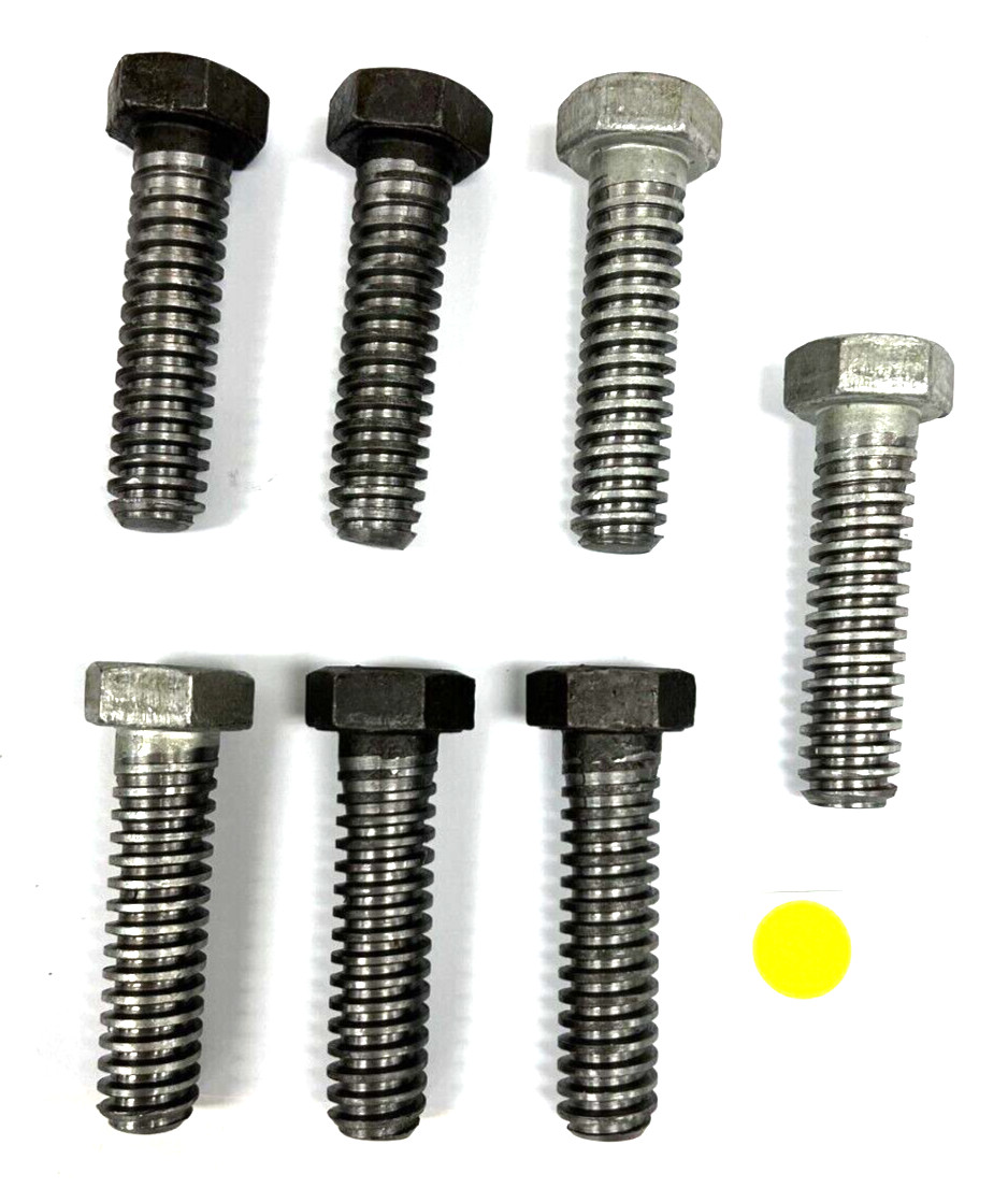 ROCKFORD FULLY THREADED HEX BOLT DIA 7/8″ -6 OAL 3-3/8″ LOT OF 7