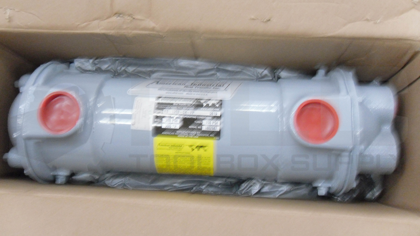 NEW AMERICAN INDUSTRIAL AB-1202-C4-FP HEAT EXCHANGER 300PSI 300DEG F