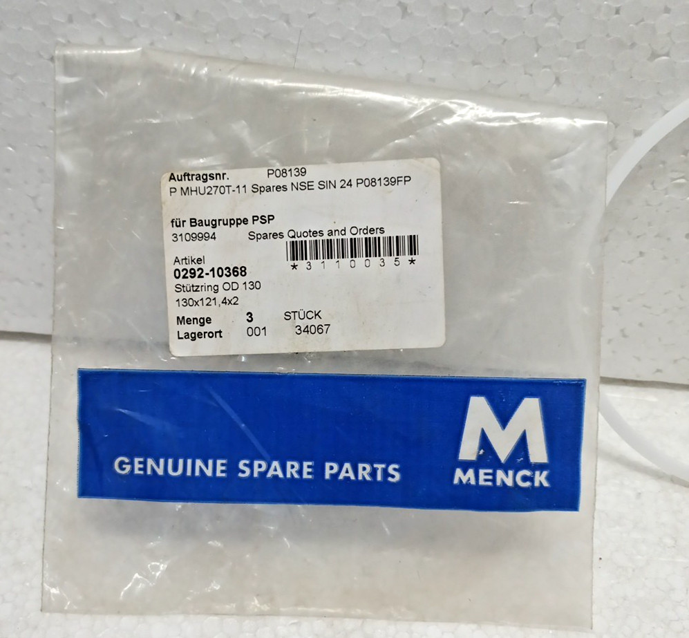 MENCK 0292-10368 Support Ring OD 130 (Set of 3) Genuine Spare Part
