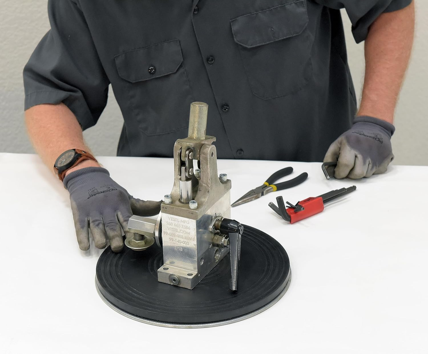 TT-12-7/8 Heavy Duty Manual Turntable, 500 Lbs Capacity, 7/8″ Height, 12″ Diamet