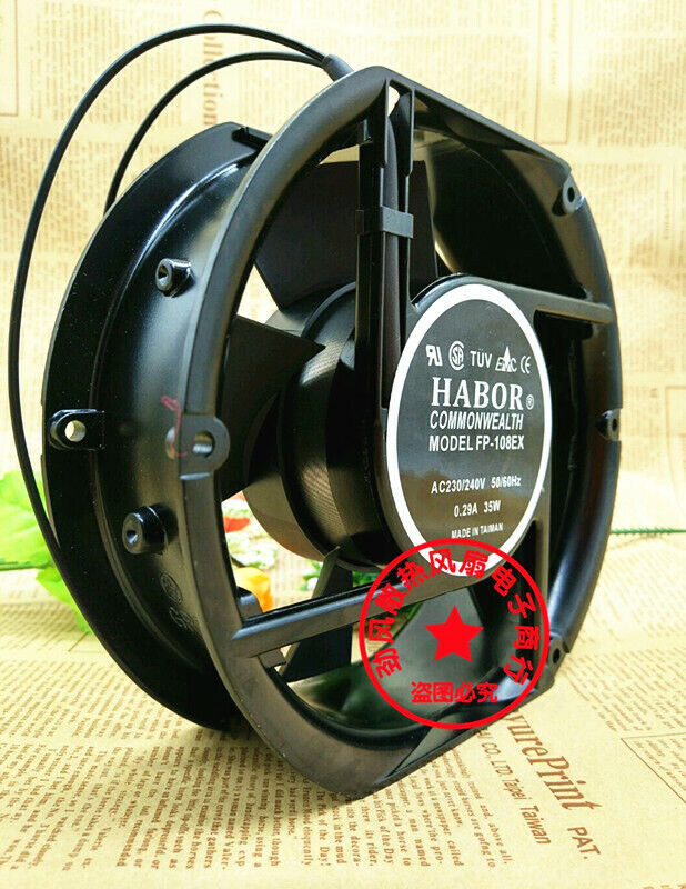 1PC HABOR FP-108EX 230/240V 0.29A 35W 17CM Industrial Cabinet Axial Cooling Fan