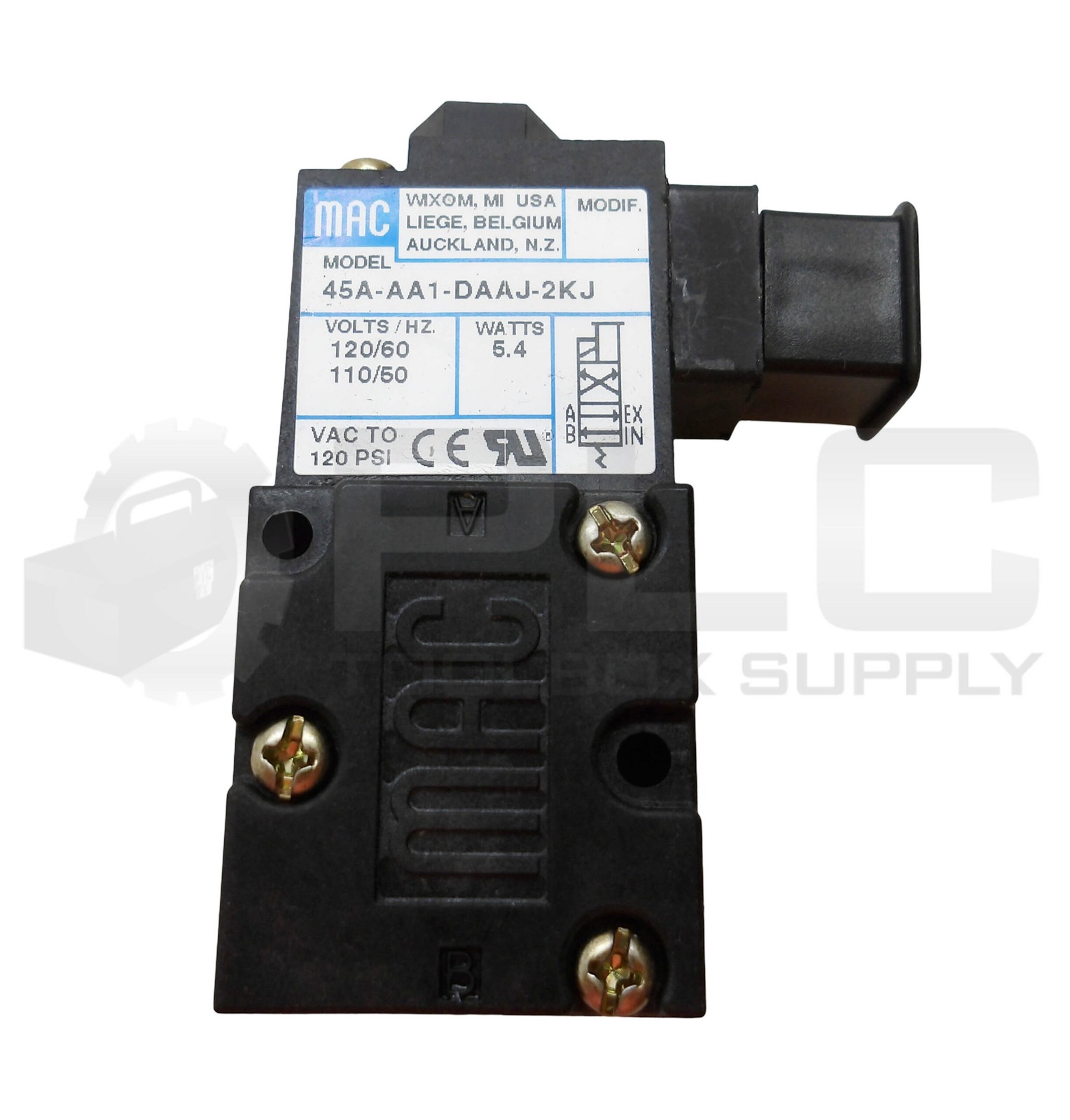 NEW MAC 45A-AA1-DAAJ-2KJ SOLENOID VALVE 120V/60HZ 110V/50HZ 5.4W