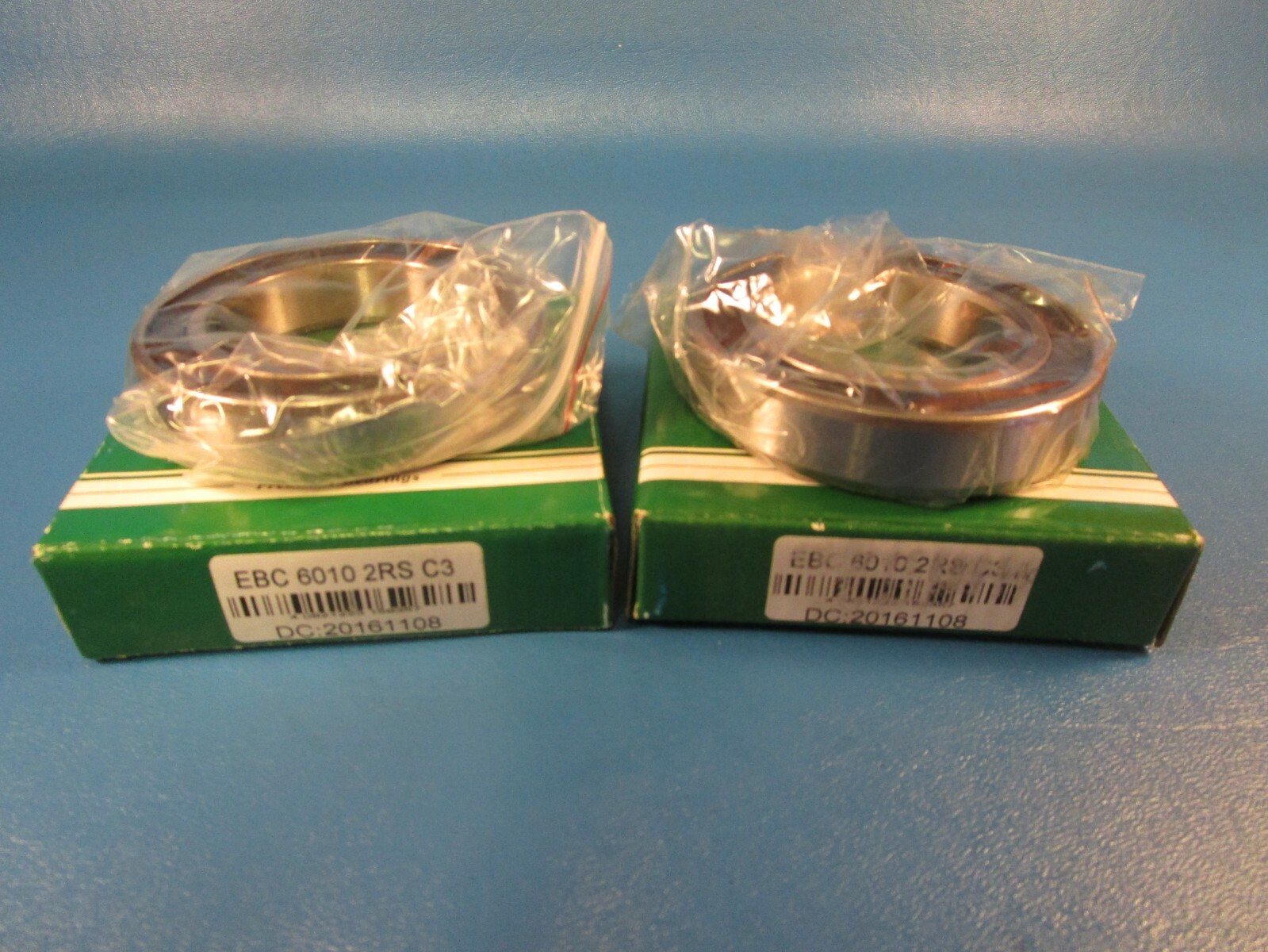LOT OF 2 EBC 6010 2RS C3 Single Row Ball Bearing, Double Sealed (SKF, NTN, NSK)