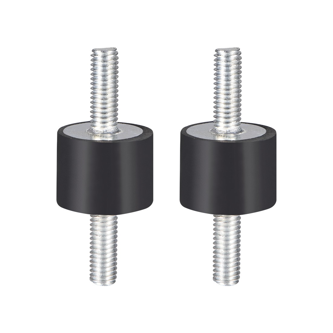D20 x H15 Rubber Vibration Isolator Mounts Shock Absorber,w M6 x18mm Studs 2X