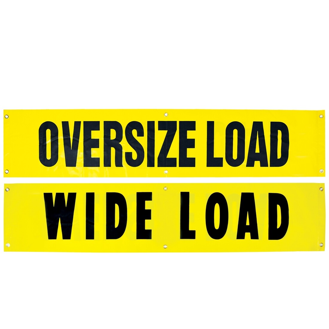 Wide Load/Oversize Load Banner – Brass Banner Grommets – 18″ x 84″ – 2 Pack