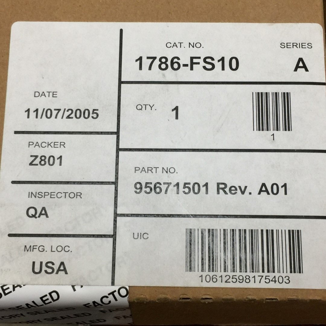 NEW ALLEN BRADLEY 1786-FS10 200 MICRON AB CABLE ASSEMBLY 10M SER. A