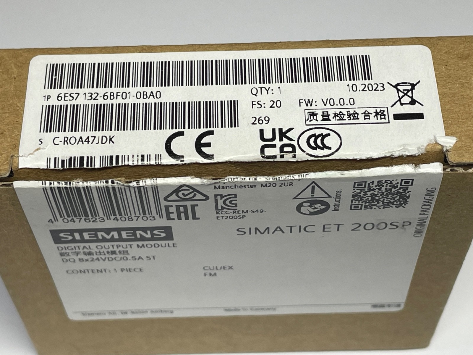 Siemens 6ES7 132-6BF01-0BA0 Digital Output Module ET 200SP