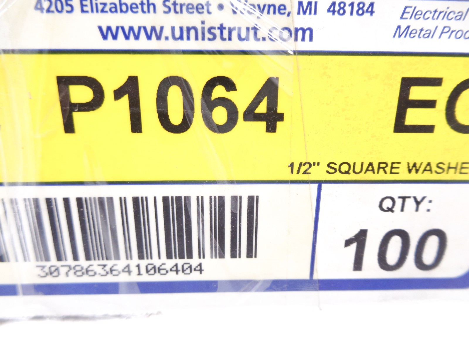 UNISTRUT P1064 (PKG OF 100) NSMP